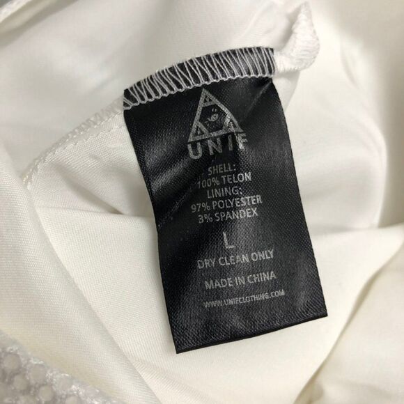 New UNIF White Mesh Scuba Skater Skirt - Size L - Picture 7 of 7